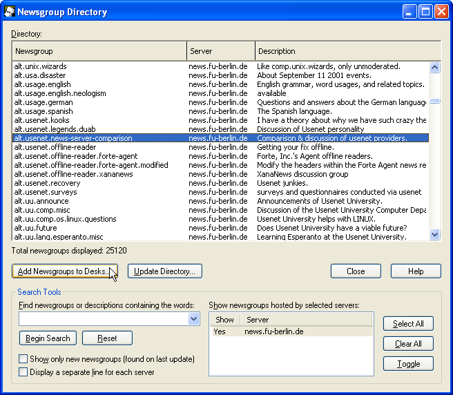 Newsgroup Directory