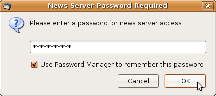 Prompt for password