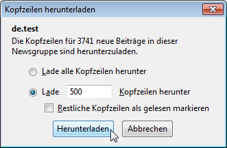 Kopfzeilen herunterladen