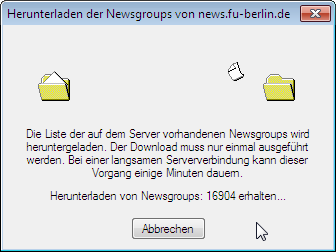 Download der Newsgruppenliste